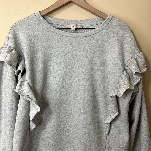 loft ruffle sweatshirt - Picture 6 of 7